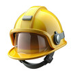 © Khan shaheb - 3d yellow firefighter helmet with visor isolated on transparent background