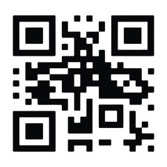 Black and White Q R Code Abstract Geometric Pattern Digital Code Scannable Graphic Design