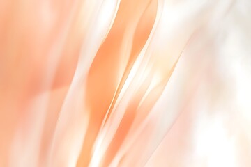 Wall Mural - abstract flowing peach and white fabric with subtle texture