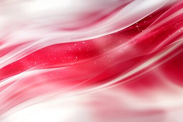 Wall Mural - abstract swirling red and white waves with glittering sparkles