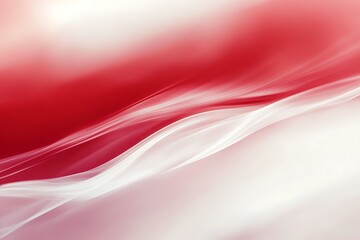 Wall Mural - abstract red and white flowing waves of light and color