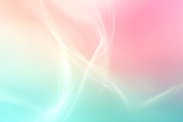 Wall Mural - soft pastel gradient with flowing light streaks and abstract curves