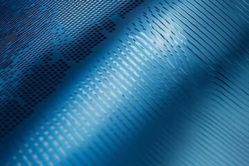 Wall Mural - abstract blue surface with perforated and ribbed textures