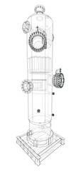 Poster - Industrial tank. Vector rendering of 3d
