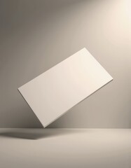 Poster - Plain ceramic tile floating on a neutral background, ideal for design mockups