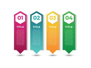 Aufkleber - Business infographics template. timeline with 4 steps, options. can be used for workflow diagram, info chart, web design. vector illustration.