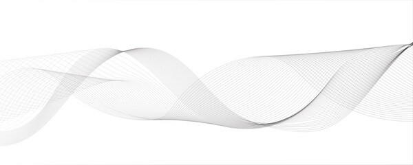 Fototapete - Abstract Flowing lines wave Halftone texture Curve shape on white background. 3D vector wave lines with gradients.geometric connection lines.Used for banner, brochure, science, website, corporate, 