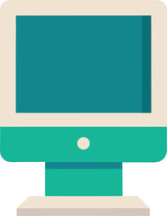 Poster - Vintage Computer Icon: A stylized, retro-inspired computer icon, evokes a sense of nostalgia for technology's evolution, minimalist design.