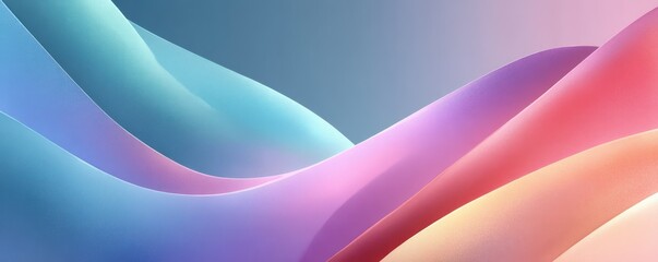 Poster - Colorful gradient waves creating a modern abstract background for design projects