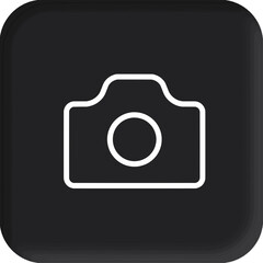 Poster - Camera Icon Simple Line Art Design for Photography and Imaging
