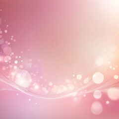 Poster - Abstract Elegant soft pink background with glowing bokeh lights, smooth wave patterns, pastel tones, and gentle gradients for romantic, dreamy, modern and aesthetic design, ai