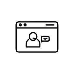 Poster - A user icon inside a browser window with a checkmark icon vector