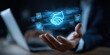 © Tu - Businessman managing digital procurement process with contract, invoice, approval documents, representing B2B sourcing, vendor management, supply chain, e-procurement, paperless contract ...