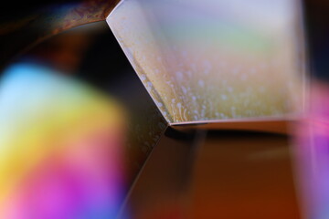 Fototapete - Geometric liquid shapes, colourful abstraction, macro photography 
