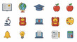 © topless.id - Colorful Education Icons Back to School Supplies, Learning, and Knowledge