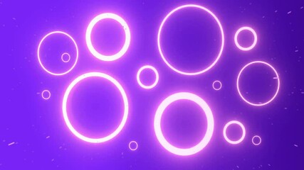 Poster - Outlines sharpening neon rings emerging then pulsing before fading while showing energy flow