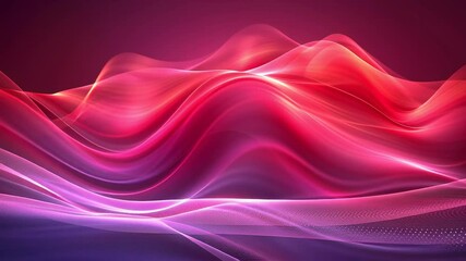 Poster - Abstract colorful flowing fractal wave. Digital wave art illustration. Technology motion design element. Fluid liquid light animation.