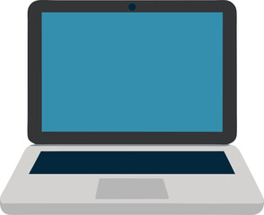 Fototapete - Laptop Screen: A sleek laptop with an empty display ready for your digital world.  Perfect for technology or business-related designs.