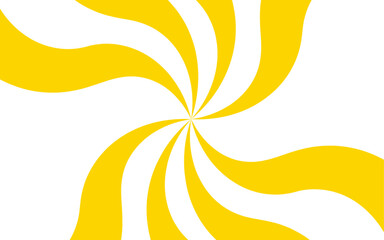 Aufkleber - Abstract bold and vibrant design featuring a yellow and white radial swirl pattern. Thick yellow and white curved bands radiating from a central focal point. Clean, modern, and graphic, with visual en