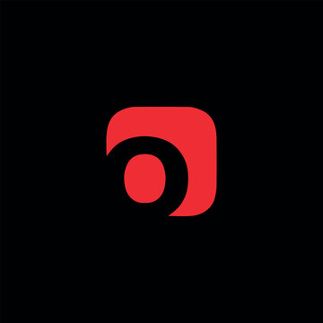 letter o text logo design vector