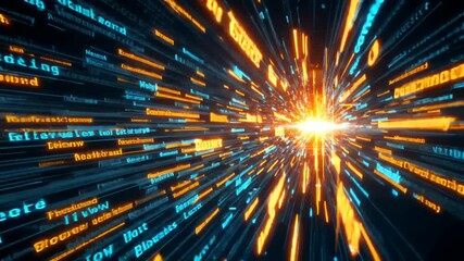 Abstract digital tunnel of code