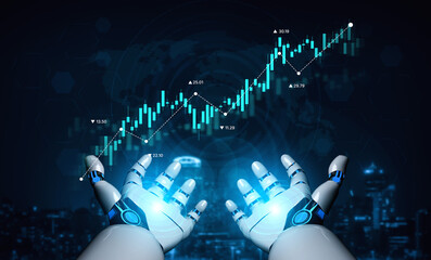 Poster - AI tools analyze stock market data through dynamic chart visualization to forecast price trends and support strategic investment decisions Vouch