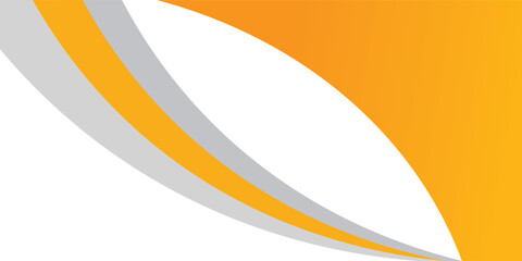 Poster - Yellow and gray abstract wave background for corporate banner, business presentation, poster, journal cover.