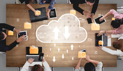 Poster - Cloud computing enables digital growth with secure data storage, scalable infrastructure, and strategic cloud-based business solutions. Vouch