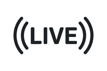 Poster - Live Streaming Iconvector illustration of an white background with hearts