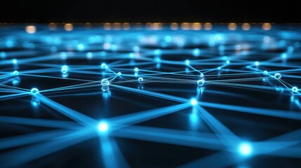 Poster - Abstract Network Connection: Digital Data Flow Visualization