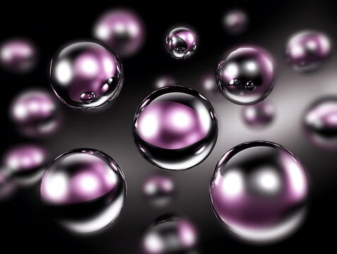 Abstract design of multiple reflective spheres.