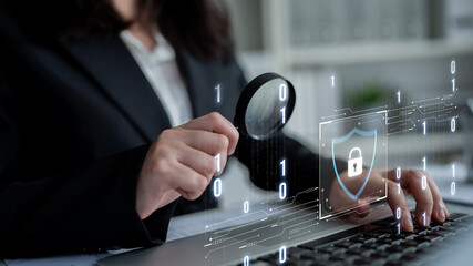 Poster - Cyber security protects against breaches, hacks, and network attacks using strong infrastructure and proactive digital defense strategies. Latch