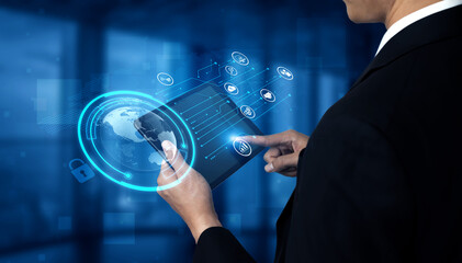 Fototapete - Big data and analytics support real-time insights, predictive modeling, and data-driven decisions for business intelligence and growth. Vouch