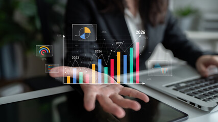 Poster - Strategic business planning drives growth, expansion, and innovation using metrics and roadmaps to ensure success in the future. Latch