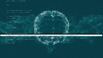 Poster - Code bar sliding in brain fading, snippets shifting overlay retracting, showing neural network