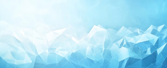 Aufkleber - Abstract polygonal background with blue shades and geometric shapes, futuristic digital design for creative projects and presentations