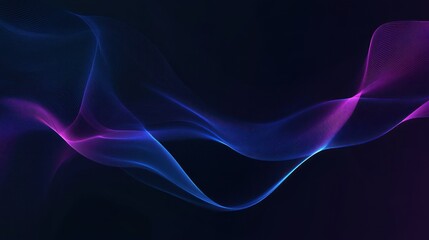 Aufkleber - Abstract flowing light trails with vibrant color gradients on dark backdrop