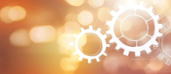 Poster - Conceptual gears illustration symbolizing mechanics and industry themes