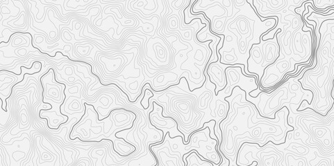 Poster - modern white and grey wavey dark contour line topography minimalist contour map design featuring and suitable for artistic purposes.	