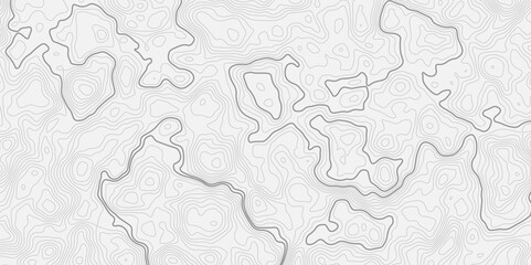Poster - modern white and grey wavey dark contour line topography minimalist contour map design featuring and suitable for artistic purposes.	