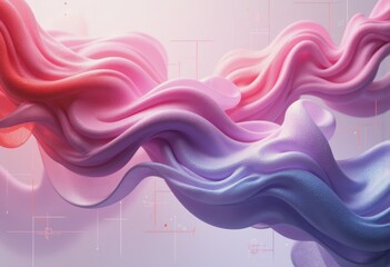 Fototapete - Abstract contemporary design featuring flowing textures in pink and purple hues
