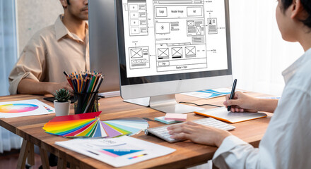 Poster - Website design software provide brisk template for online retail business and e-commerce