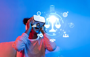 Poster - Explore the critical relationship between artificial intelligence, ethics, and law in a digital environment, focusing on compliance, responsibility, and the future of governance. XDMCP