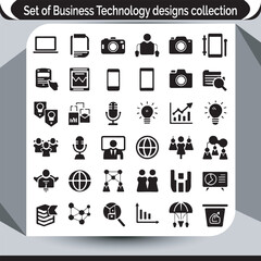Poster - Collection of Business Technology Icons a Versatile Set for Modern Design Needs and Digital Marketing