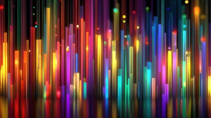 Poster - The image is a vibrant and colorful display of various hues and shades. The colors are arranged in a way that creates a sense of movement and depth, with each color blending seamlessly into the next