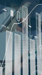 Poster - Busy office and data 4k