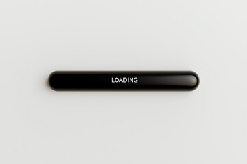 Fototapete - Loading bar icon on a plain background. Waiting screen graphic. Progress indicator. Loading status. Website element. UI concept. Process. Data transfer.