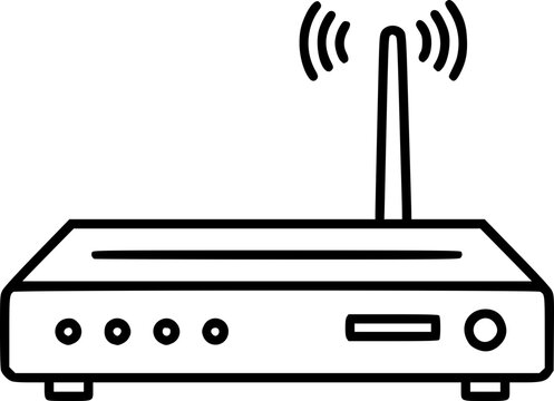 Wireless Router Network Device Outline Icon