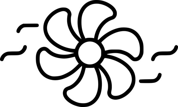 System Cooling Fan Outline Icon