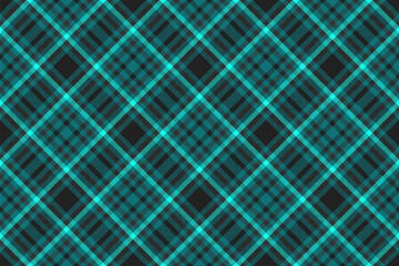 Poster - A vibrant, modern plaid pattern in striking teal and black. Ideal for backgrounds, textiles, or adding a touch of stylish texture.